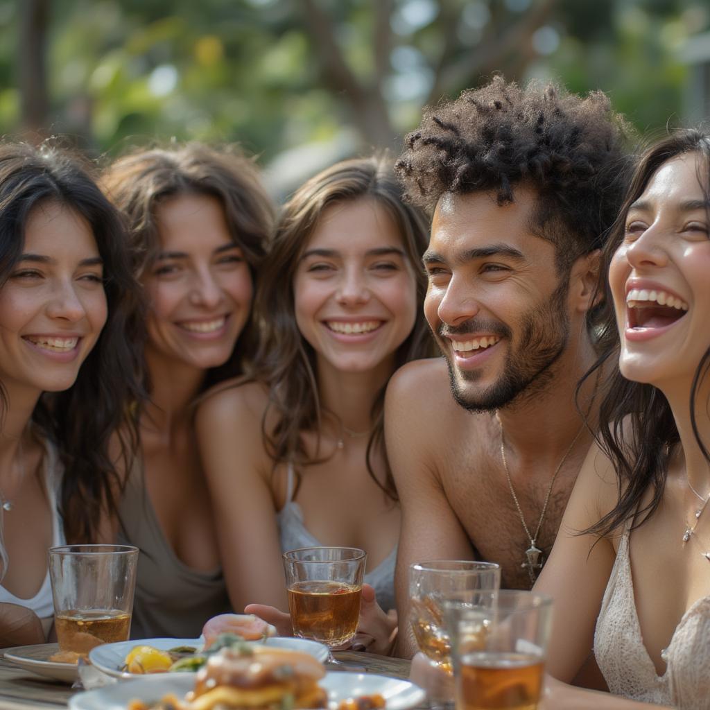 Group of friends laughing together, showcasing the limitless power of friendship