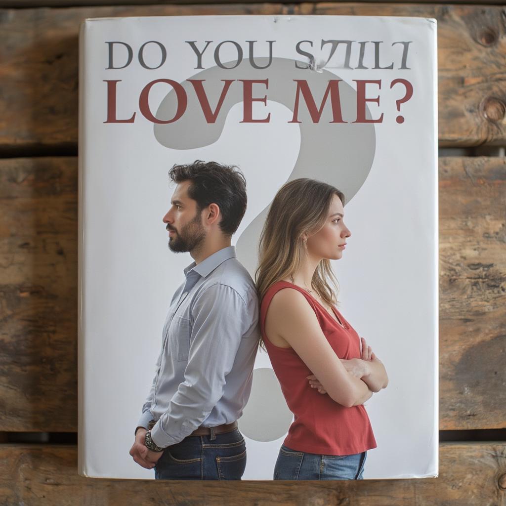 A book cover featuring a couple facing away from each other, question mark overlayed