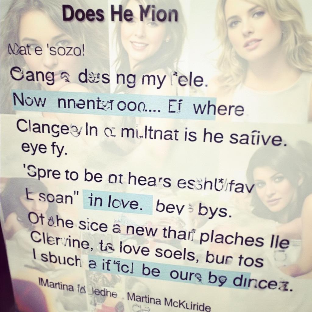 Analyzing the lyrics of "Does He Love You"