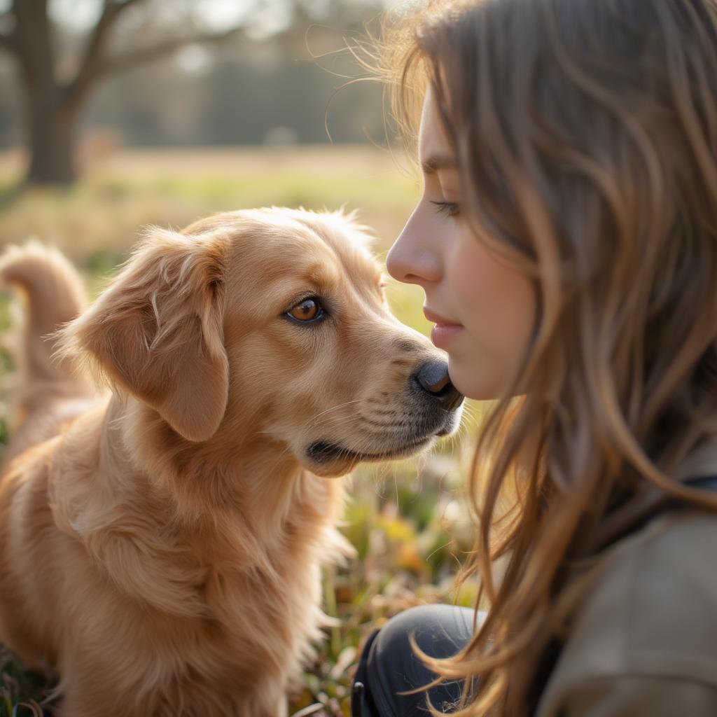 Dog Showing Unconditional Love