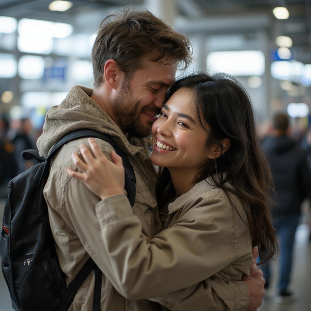 Couple Reuniting After Time Apart