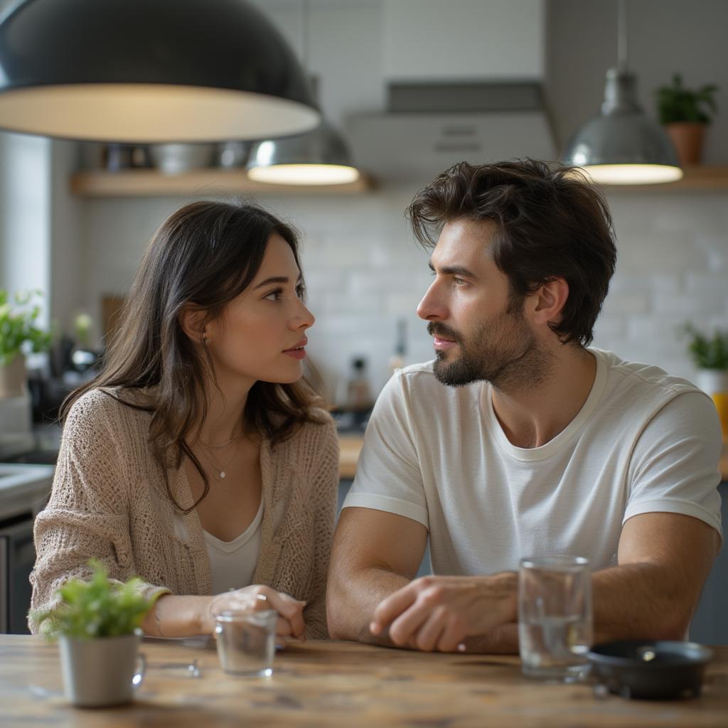 Couple communicating openly and honestly with each other.