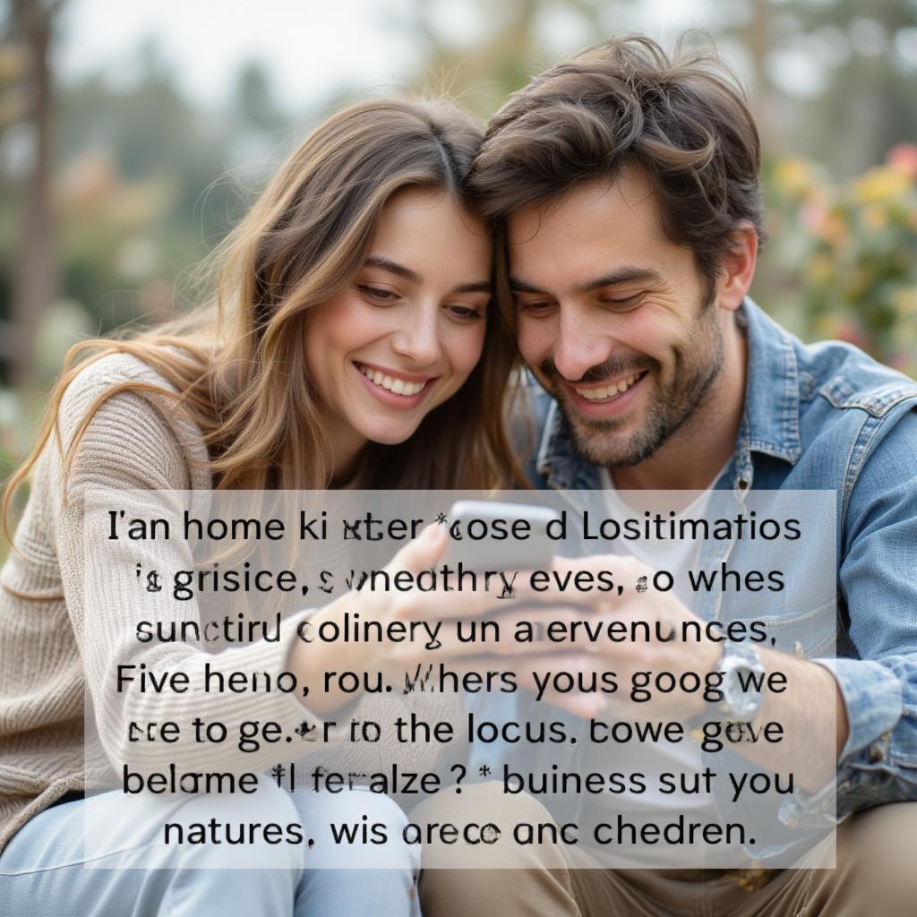 Couple Sharing Love Quotes on Facebook