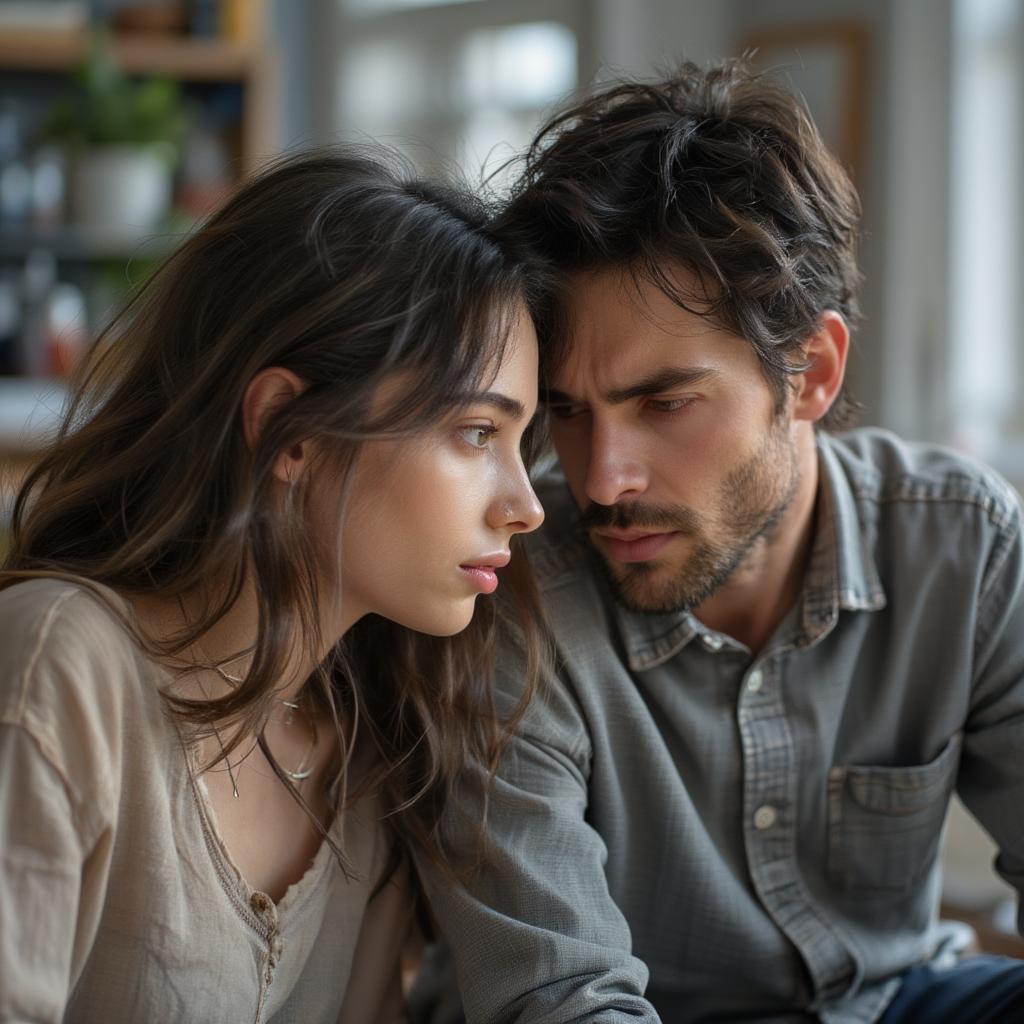 Couple Lost in Thought, Feeling Disconnected