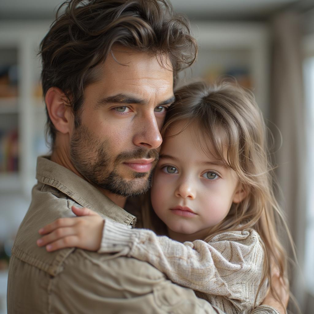 Father and Daughter Embracing