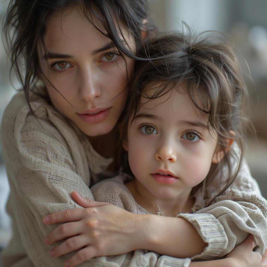 A parent holding a child close, illustrating the protective nature of fierce love.