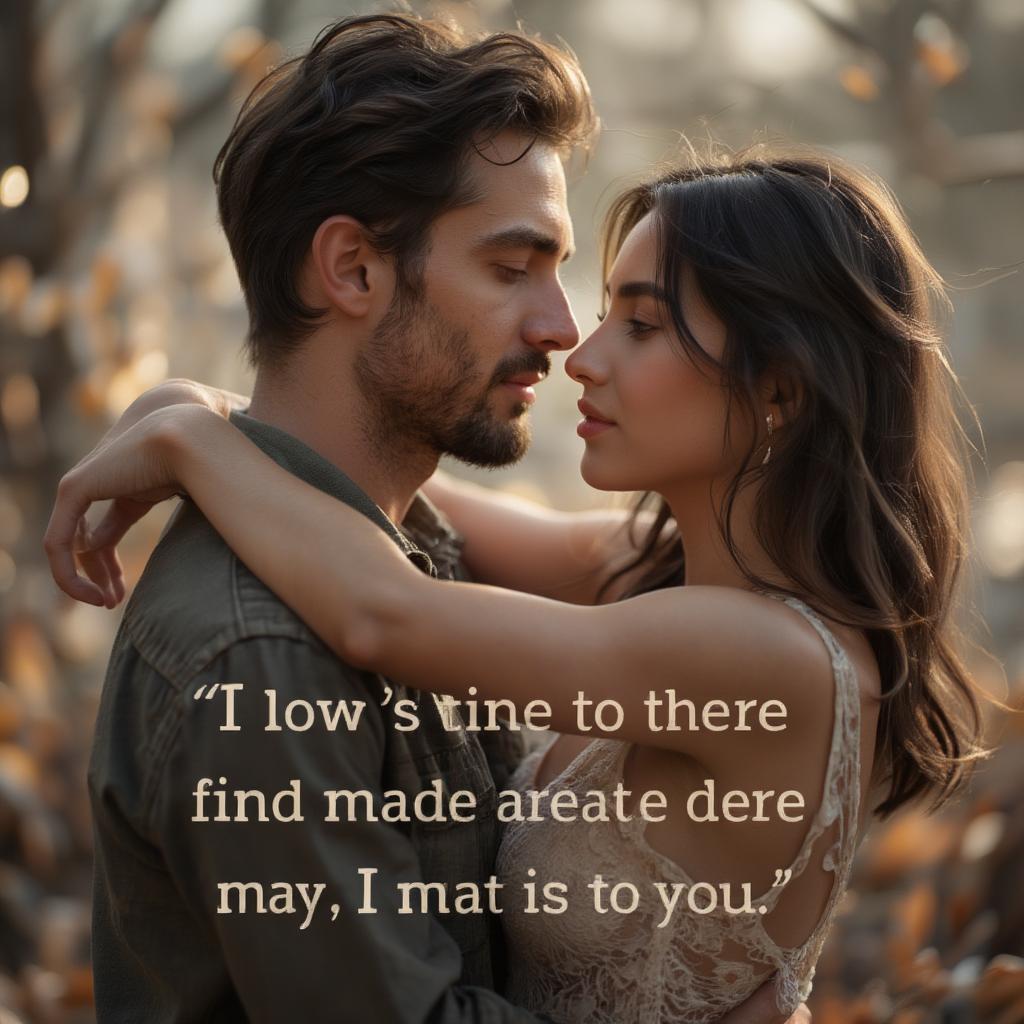 Romantic Couple Embracing, Finding Love Quotes