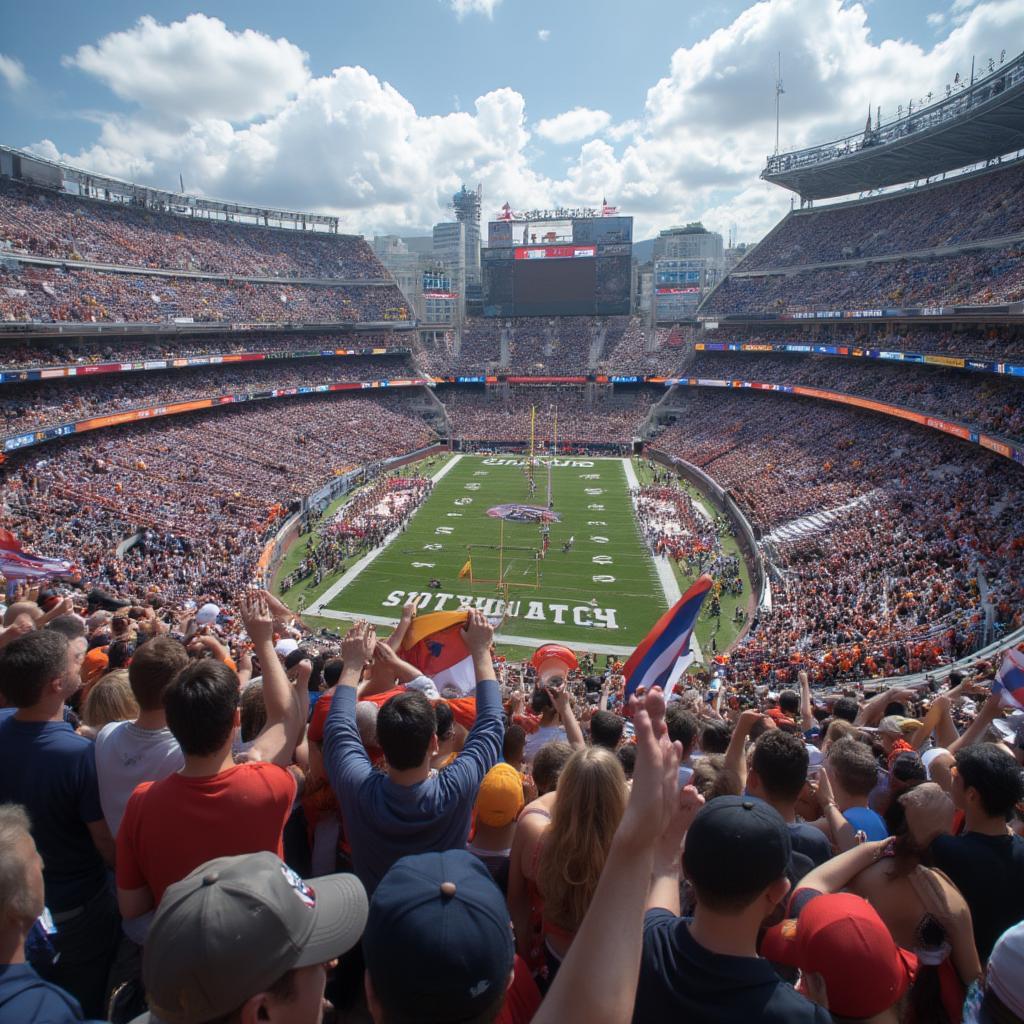 The Electric Atmosphere of a Packed Football Stadium