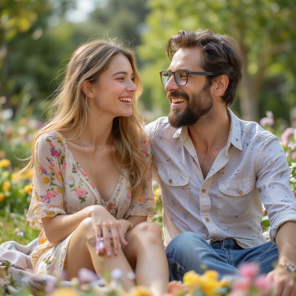 Couple Sharing a Laugh Together