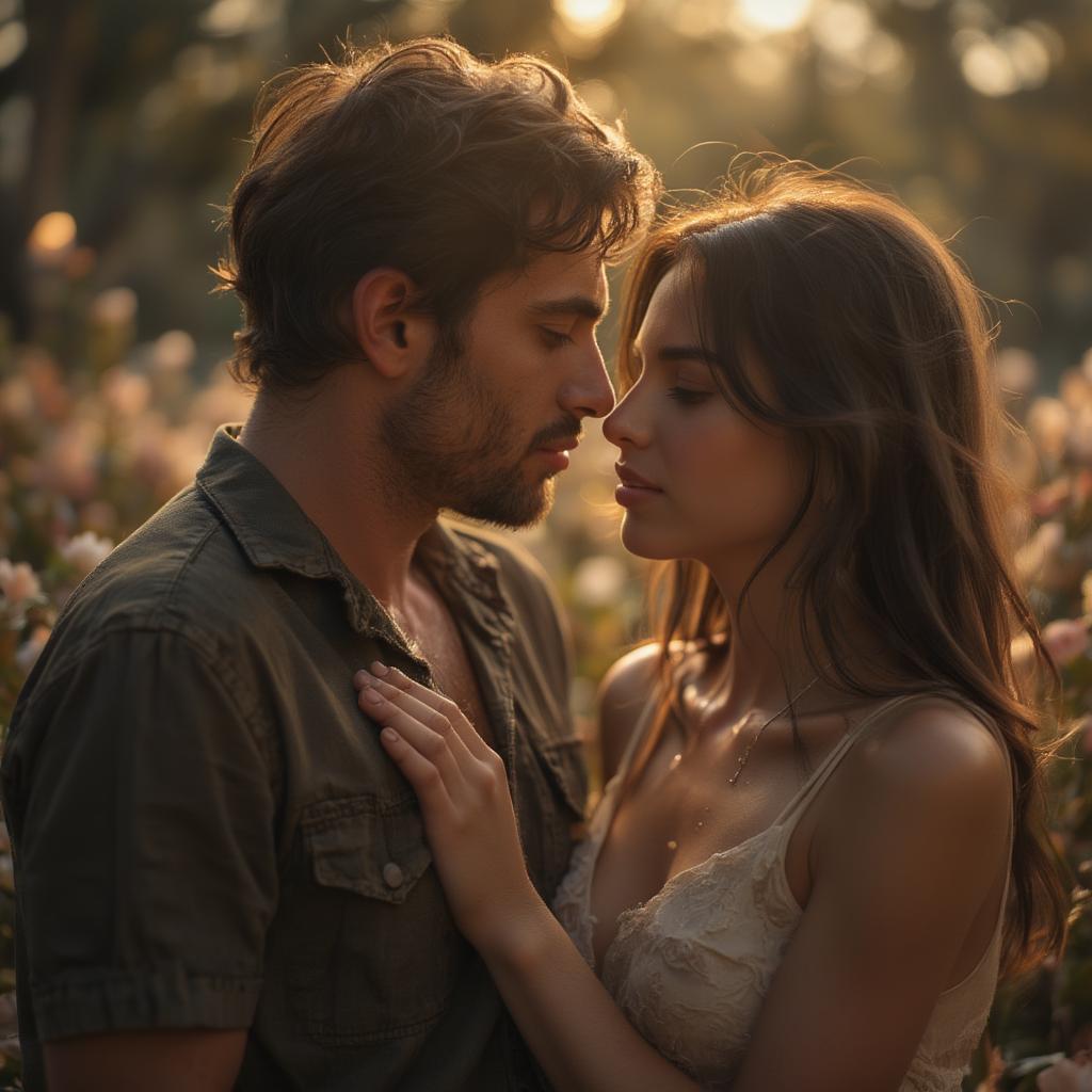 Couple embracing while listening to "Have I Told You Lately"