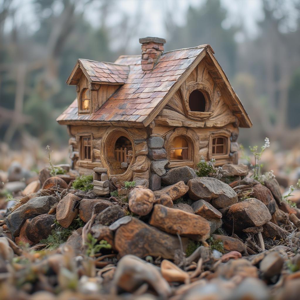 A heart-shaped house with a strong foundation