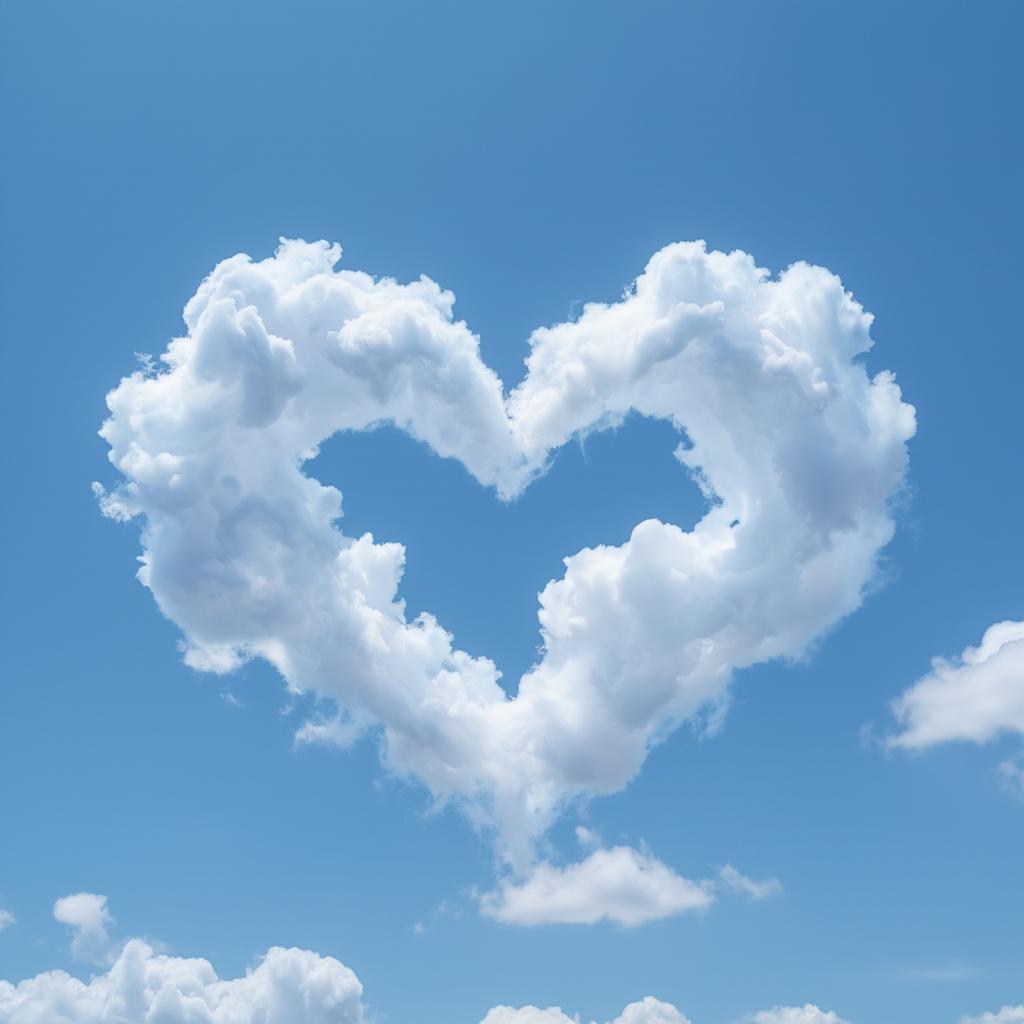 Heart-Shaped Cloud Symbolizing Hope