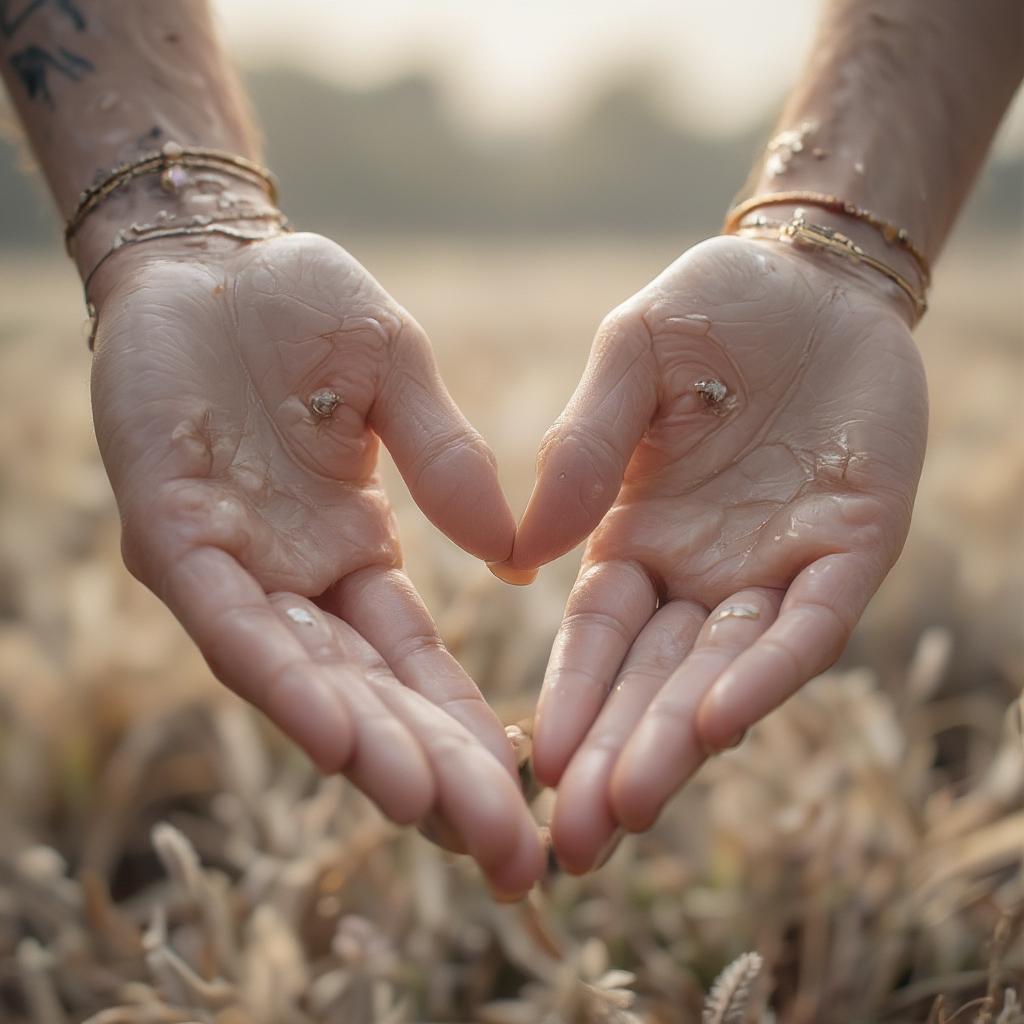 Couple Forming Heart Shape with Hands