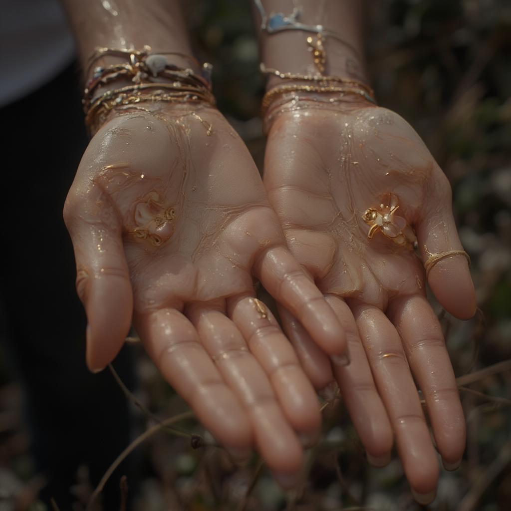 Two people holding hands, symbolizing connection and support.