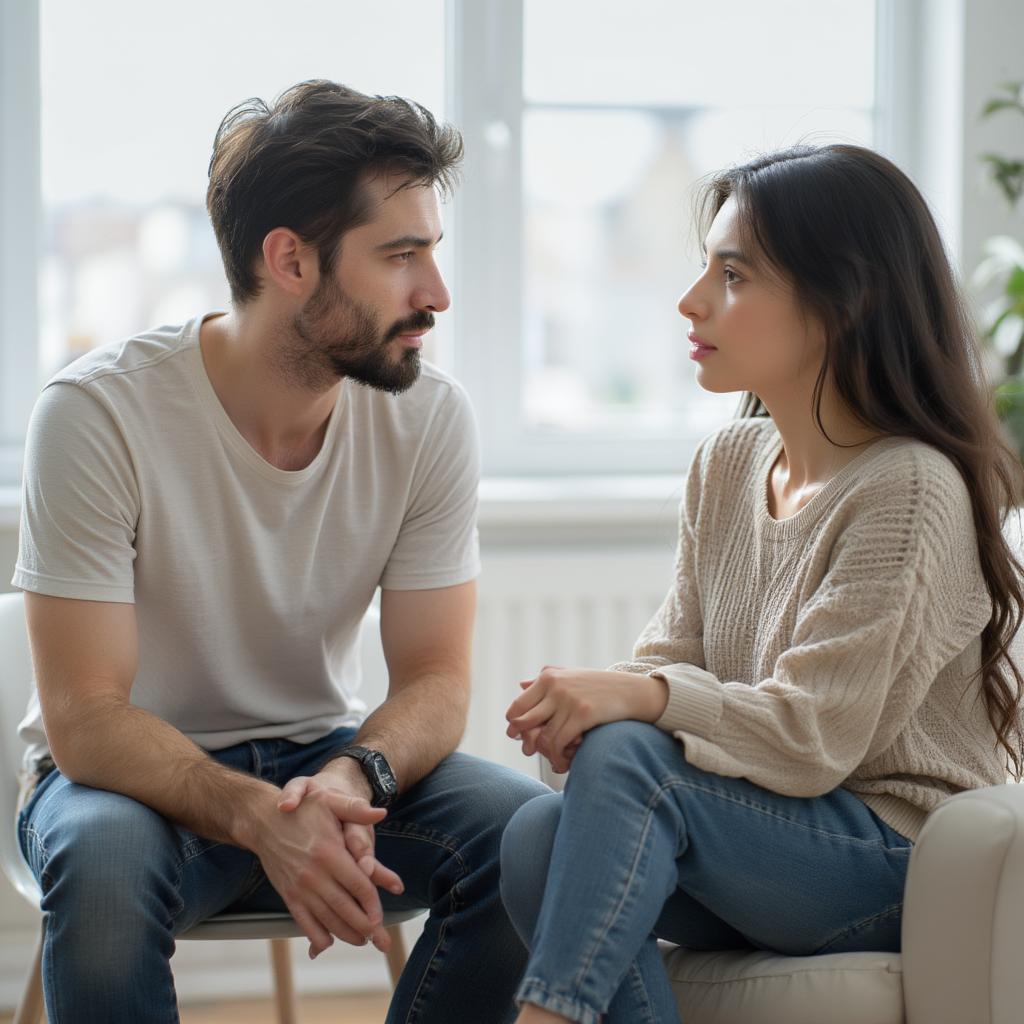 Couple Having an Honest Conversation