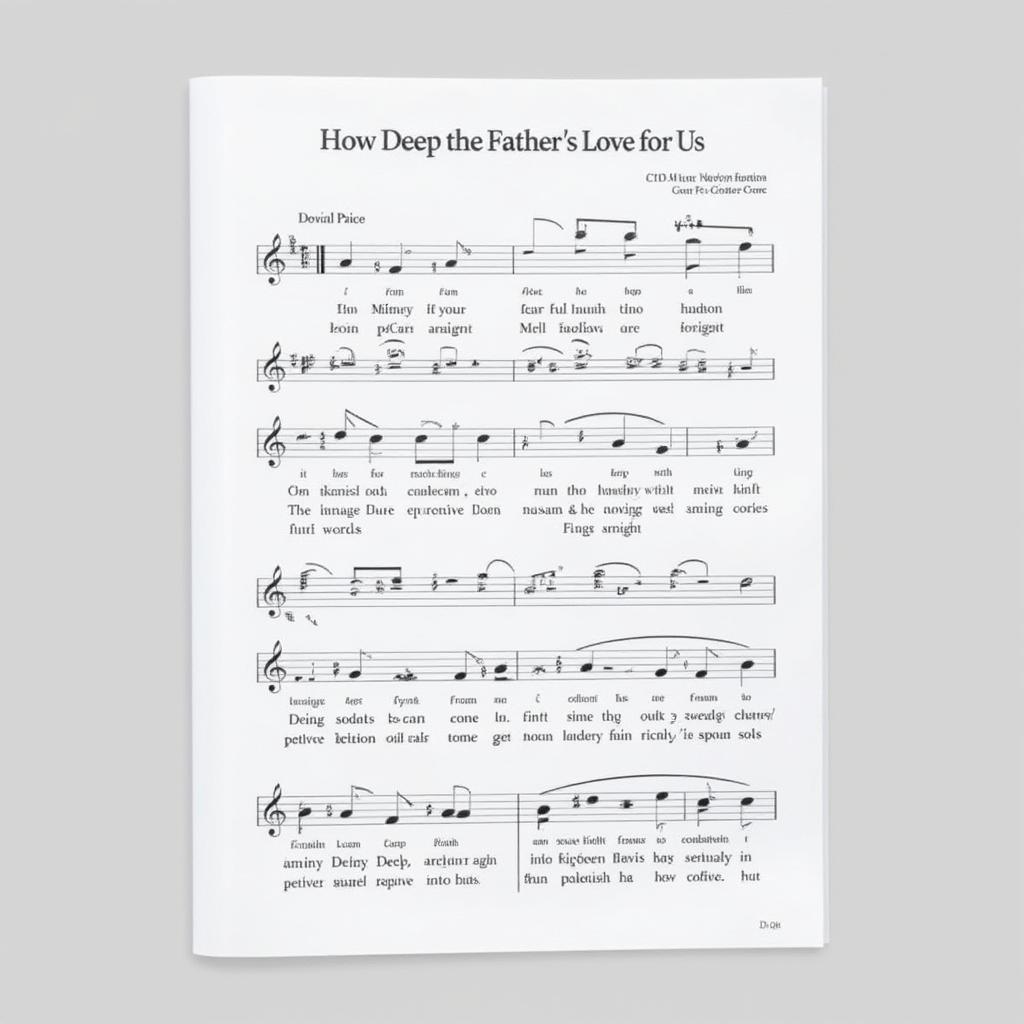 Vocal Sheet Music for How Deep the Father's Love