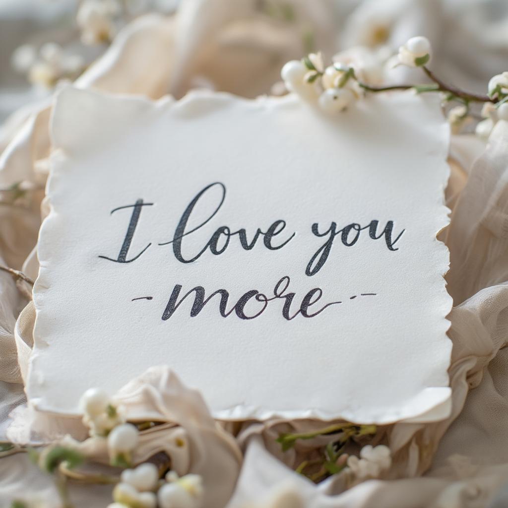 Handwritten I Love You More Note