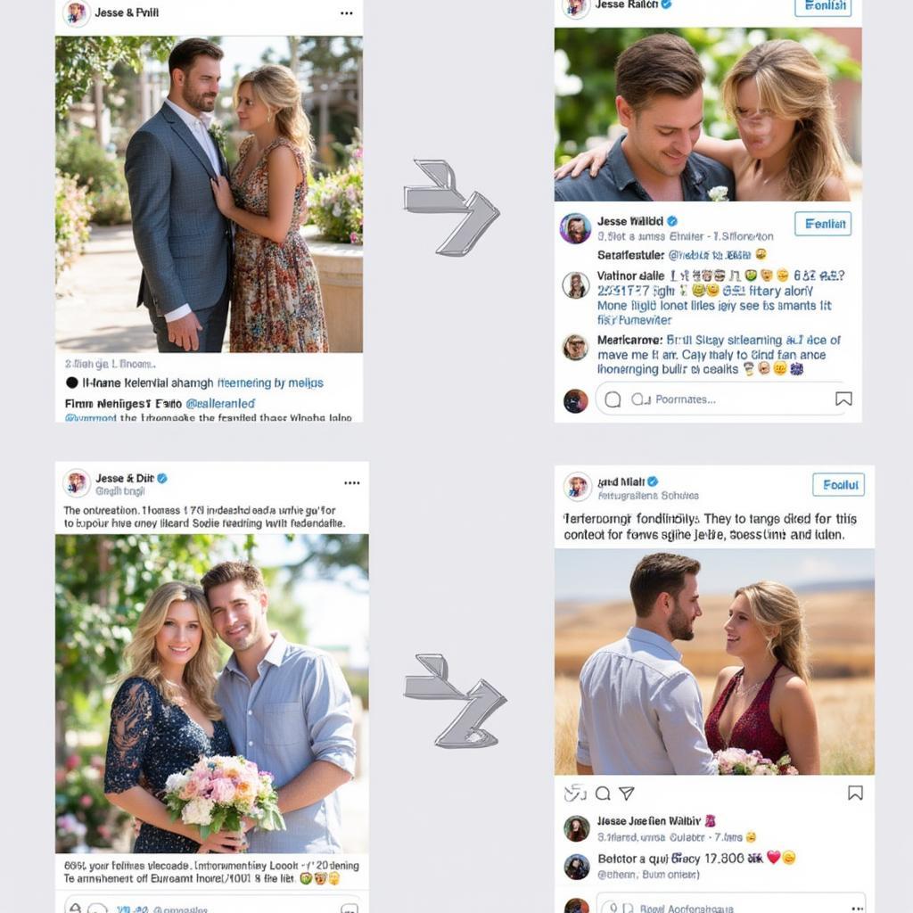 Jesse and Deb's social media posts after Love Island.