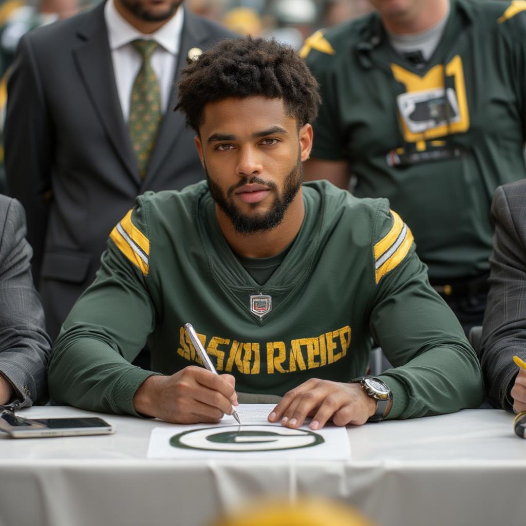 Jordan Love Signing His Initial Rookie Contract