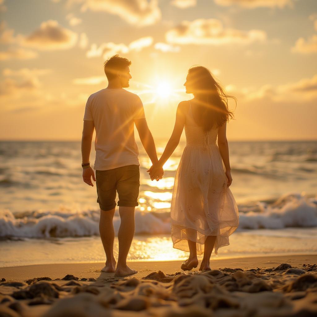 Couple holding hands, representing lasting love and commitment