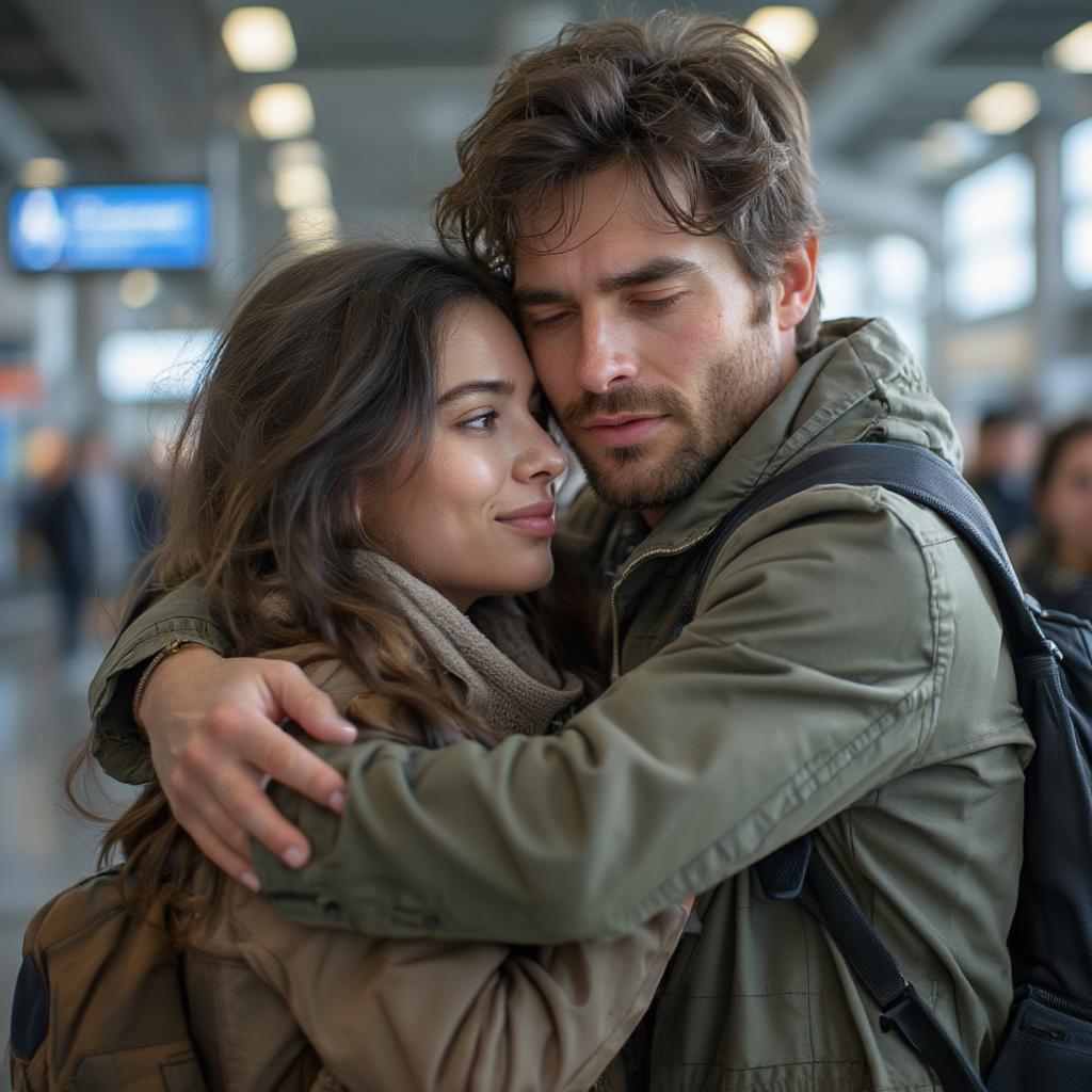 Joyful Reunion of a Long Distance Couple