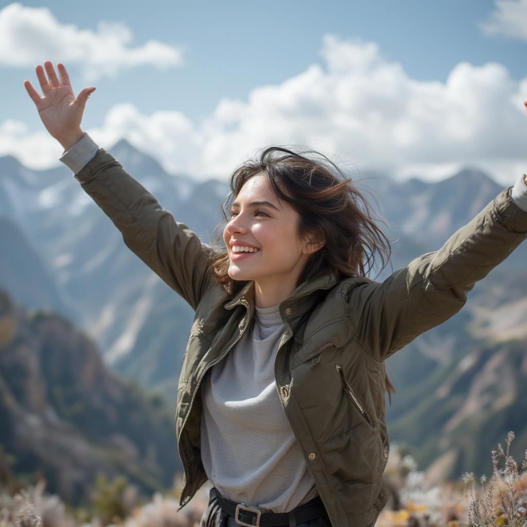 Person celebrating achieving a goal, fueled by the power of love.