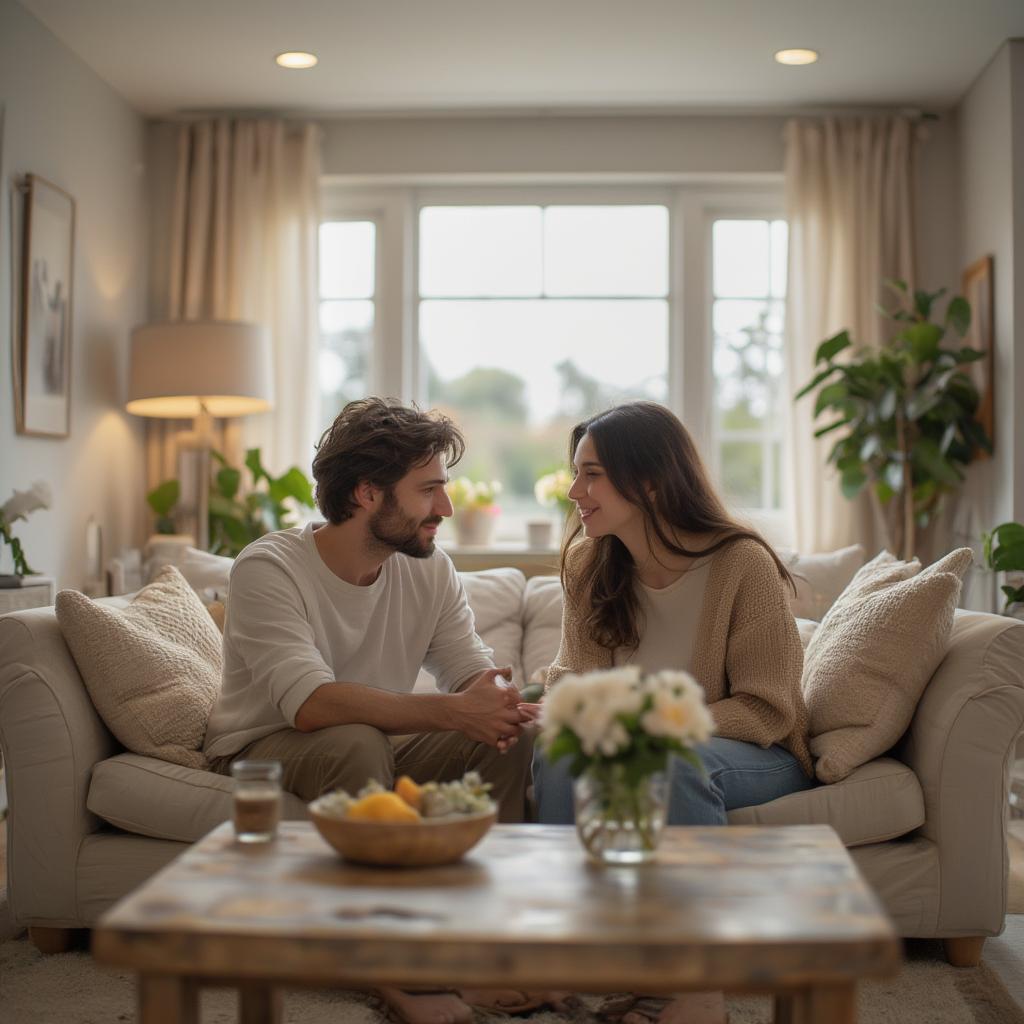 Love Is Blind couples in shared living space