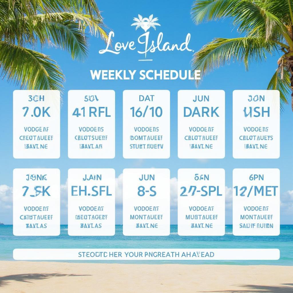 Love Island Episode Airing Schedule