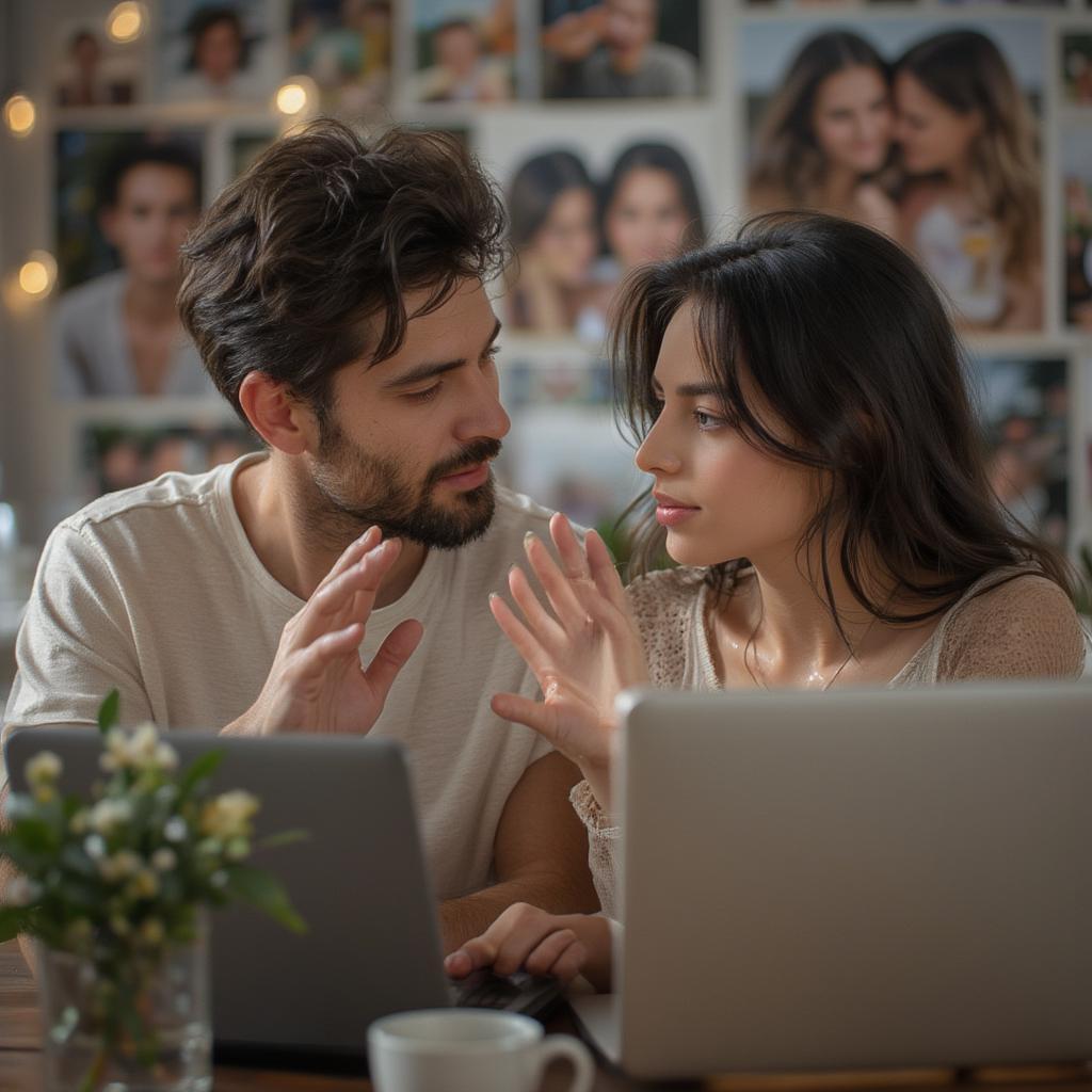 Love Quotes Distance Strength: Couple Holding Hands Across a Distance via Video Call