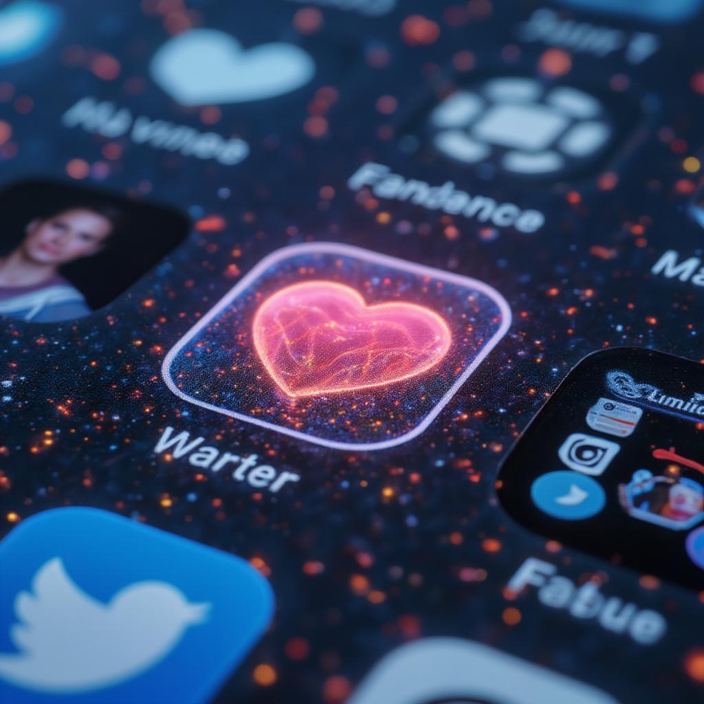 A heart icon on a social media platform, representing online expressions of love.