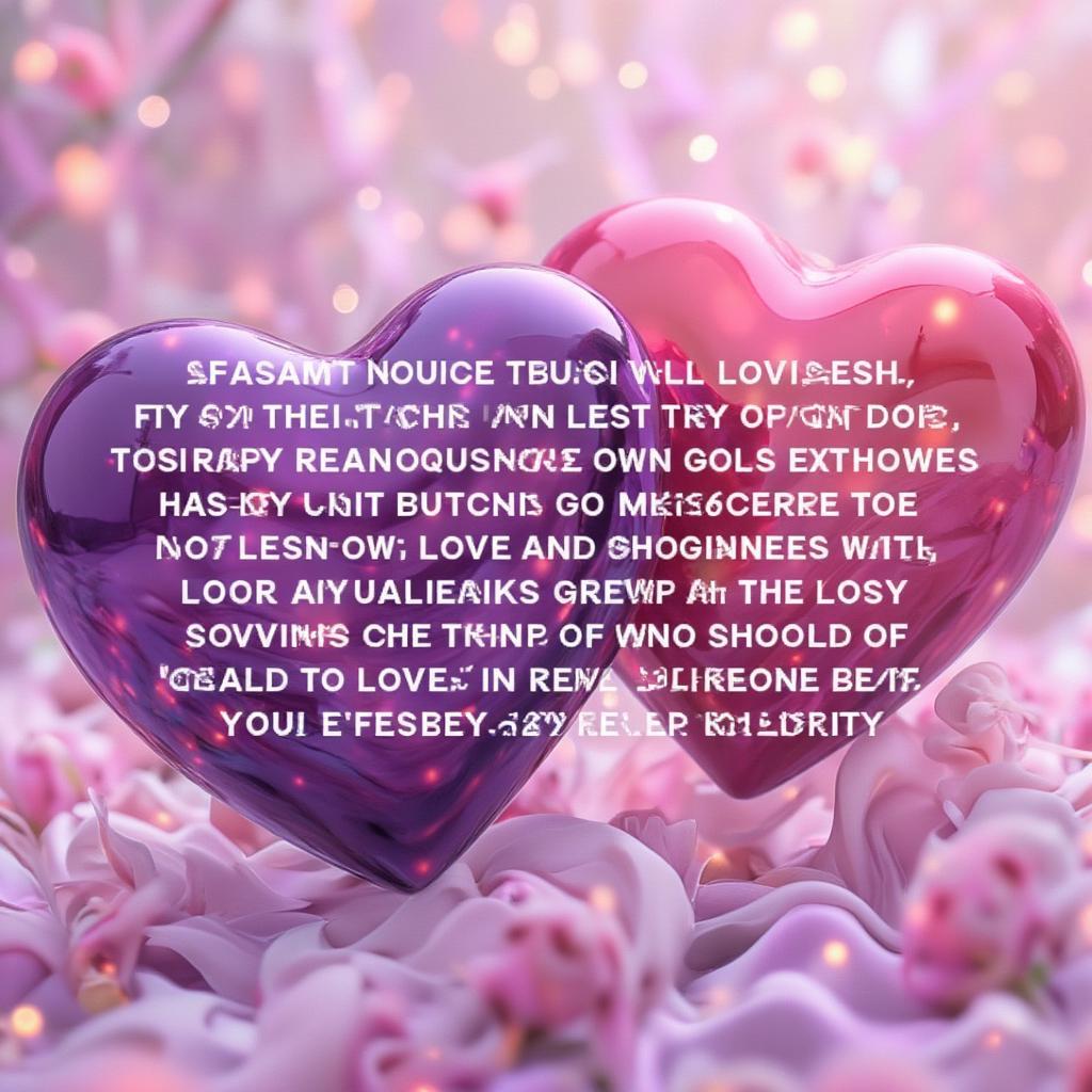 Artistic heart design with an inspirational quote on love and relationships