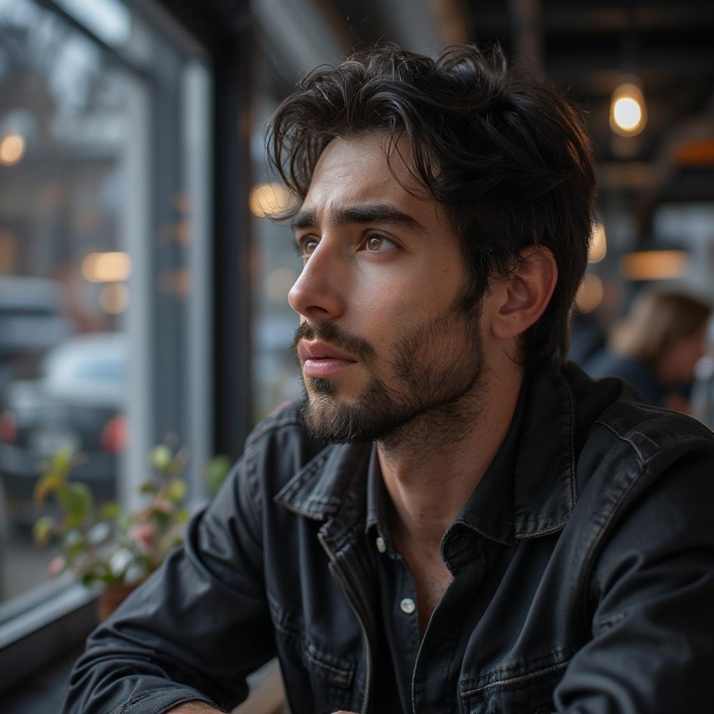 Man contemplating his relationship status and feeling uncertain