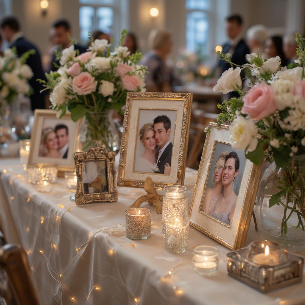 Memory Table at Wedding Reception