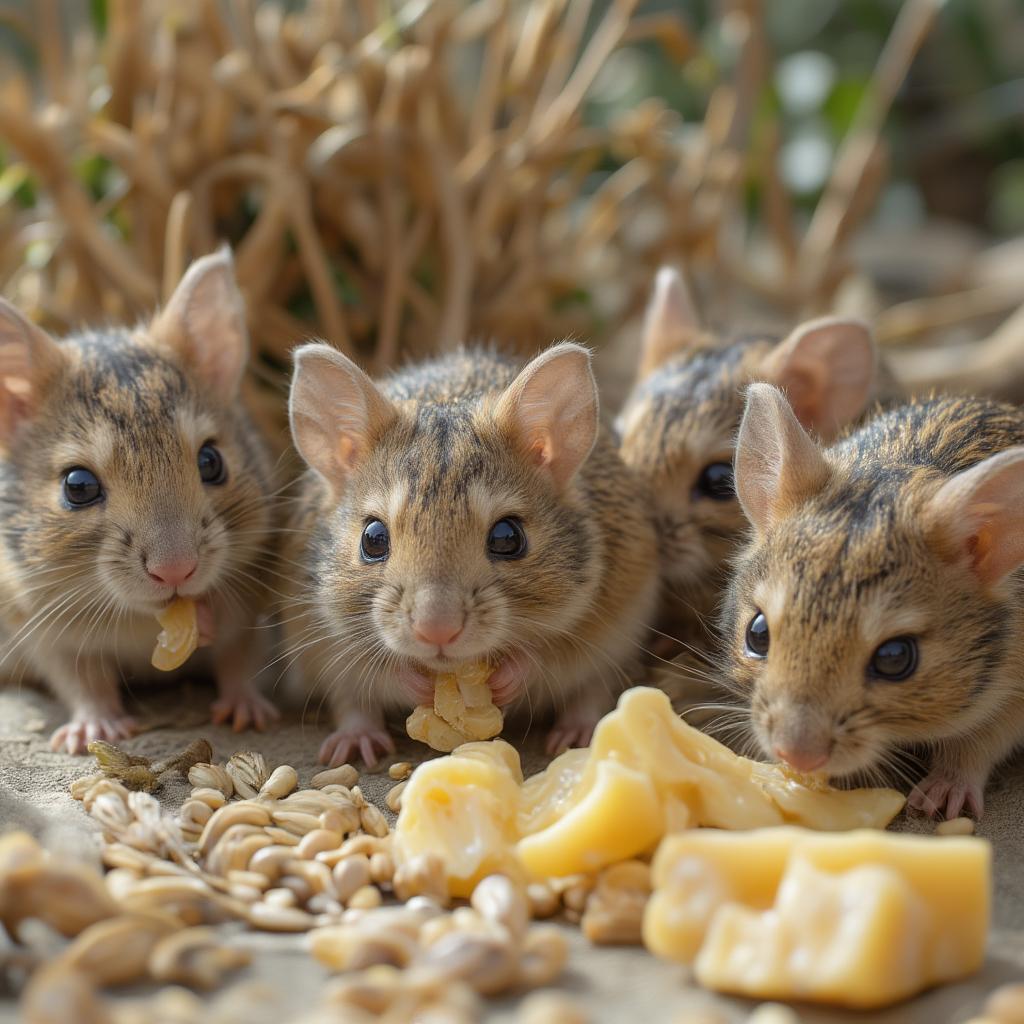 Mice Eating Grain