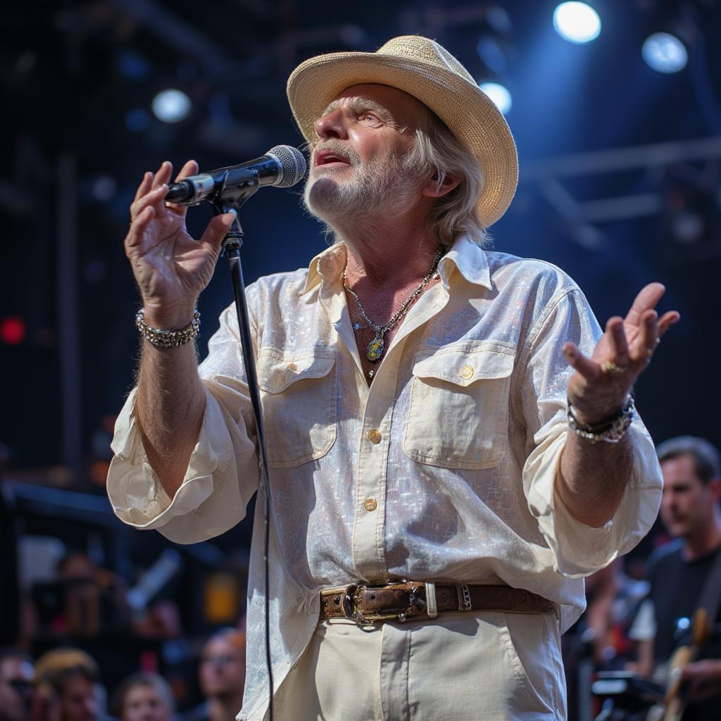 Mike Love performing with The Beach Boys