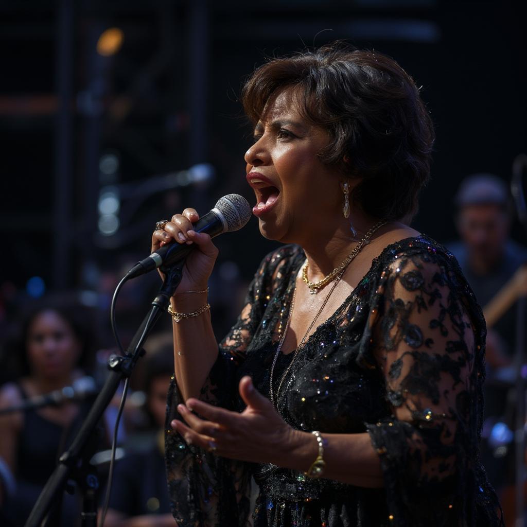 Aretha Franklin singing "A Mother's Love"