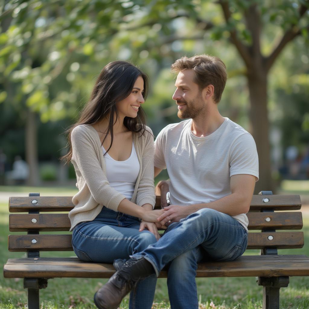 Couple talking openly and honestly, illustrating the importance of communication.