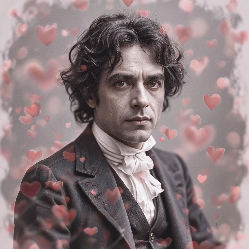 Oscar Wilde Portrait with Love Quotes Overlay