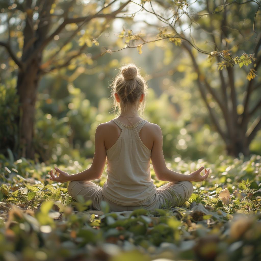 Person Meditating in Nature