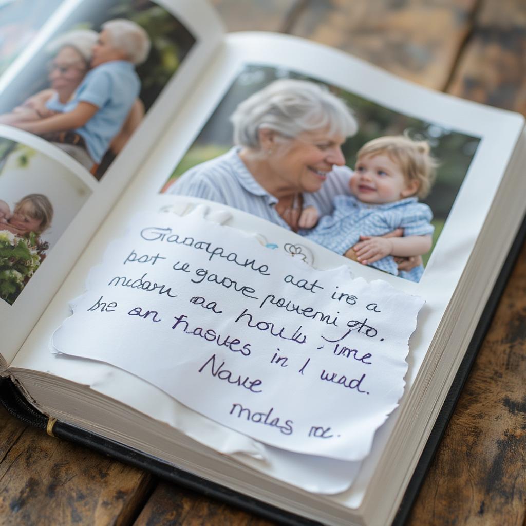 Personalized Photo Album with Love Quote for Granddaughter