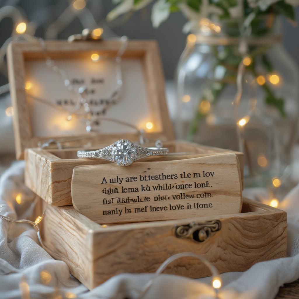 Personalized love quote on a gift