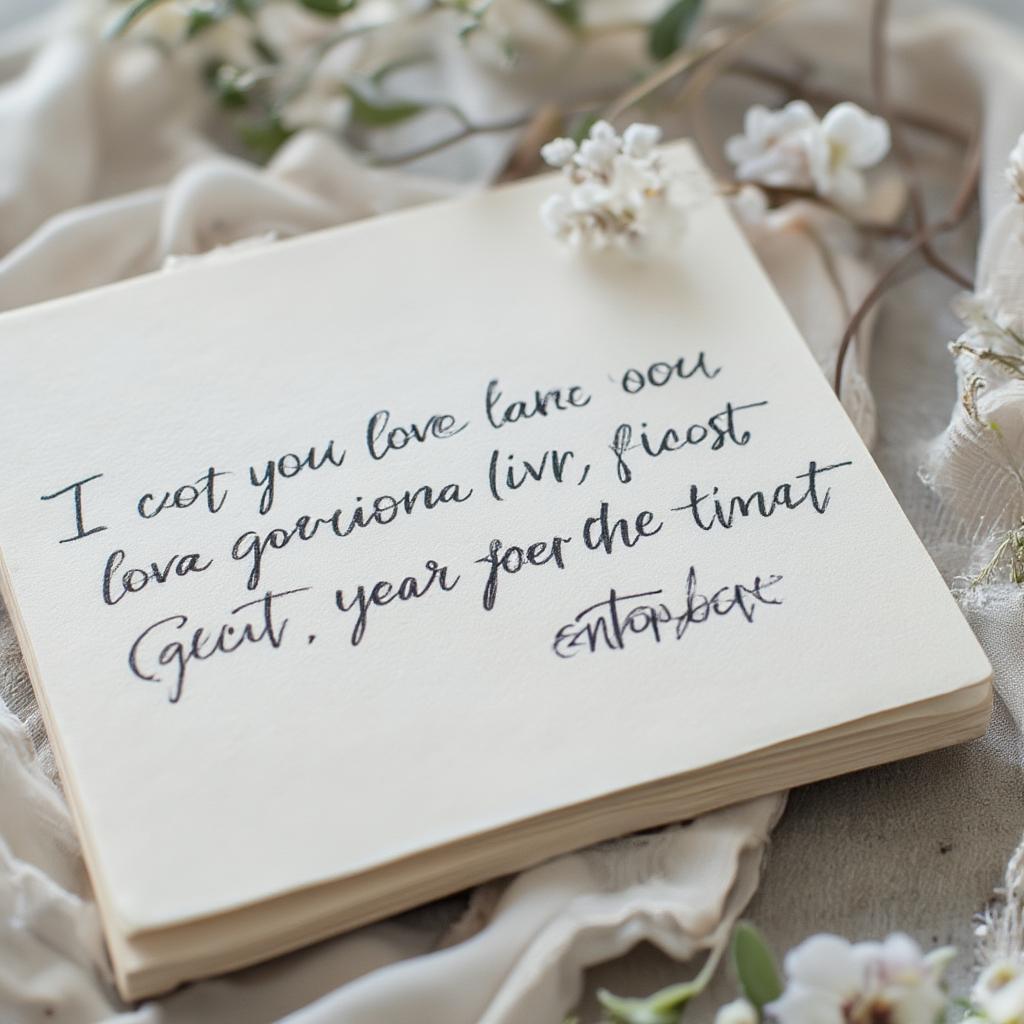 Personalized Love Quote in a Handwritten Note