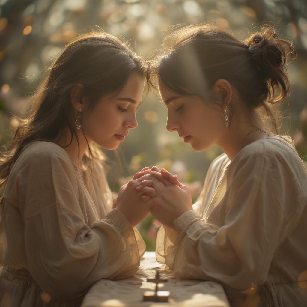 Couple Praying Together for Love and Guidance