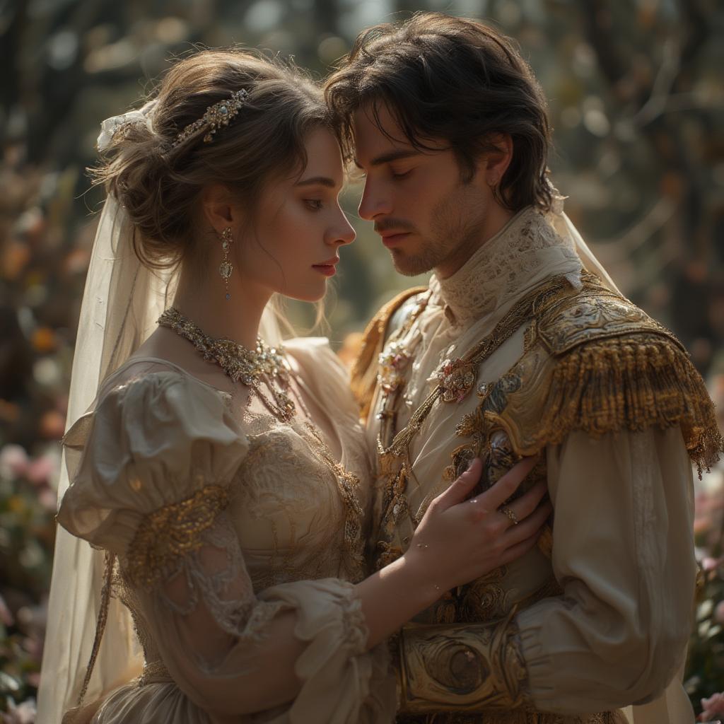 Queen Charlotte and King George Embracing