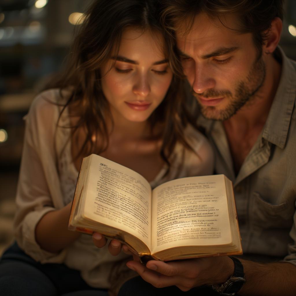 Couple Reading Poetry Together