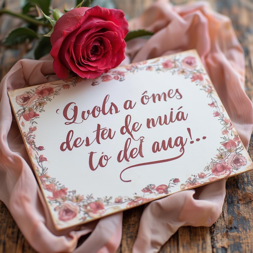 A Romantic Spanish Birthday Card