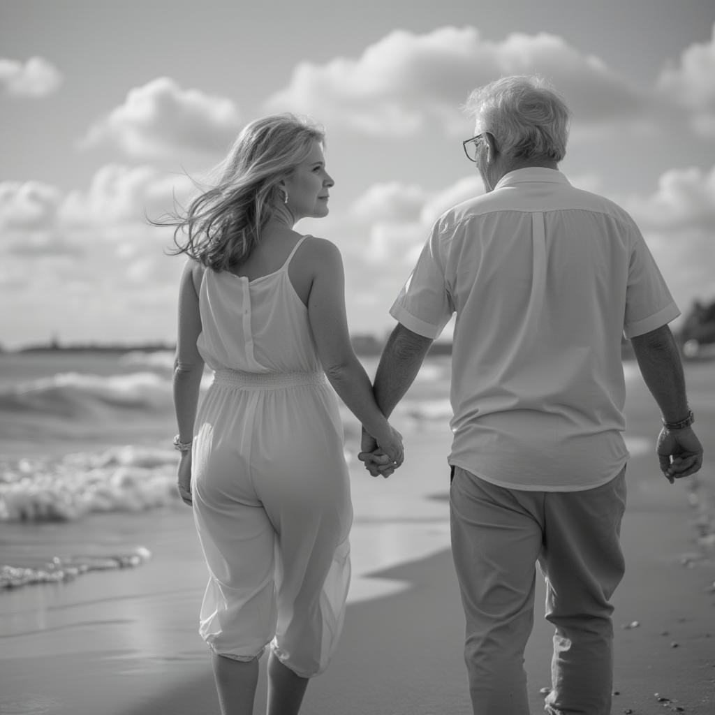 Elderly Couple Holding Hands