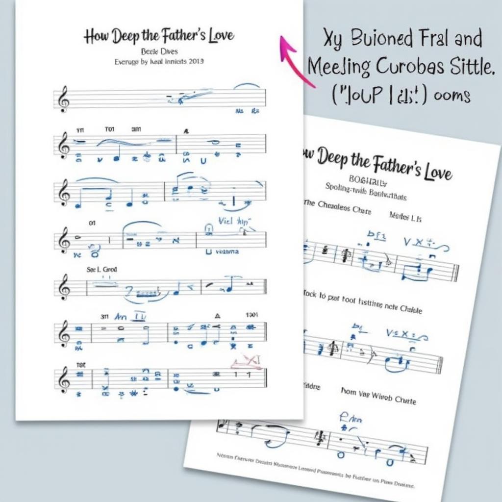 Simplified Sheet Music for "How Deep the Father's Love"