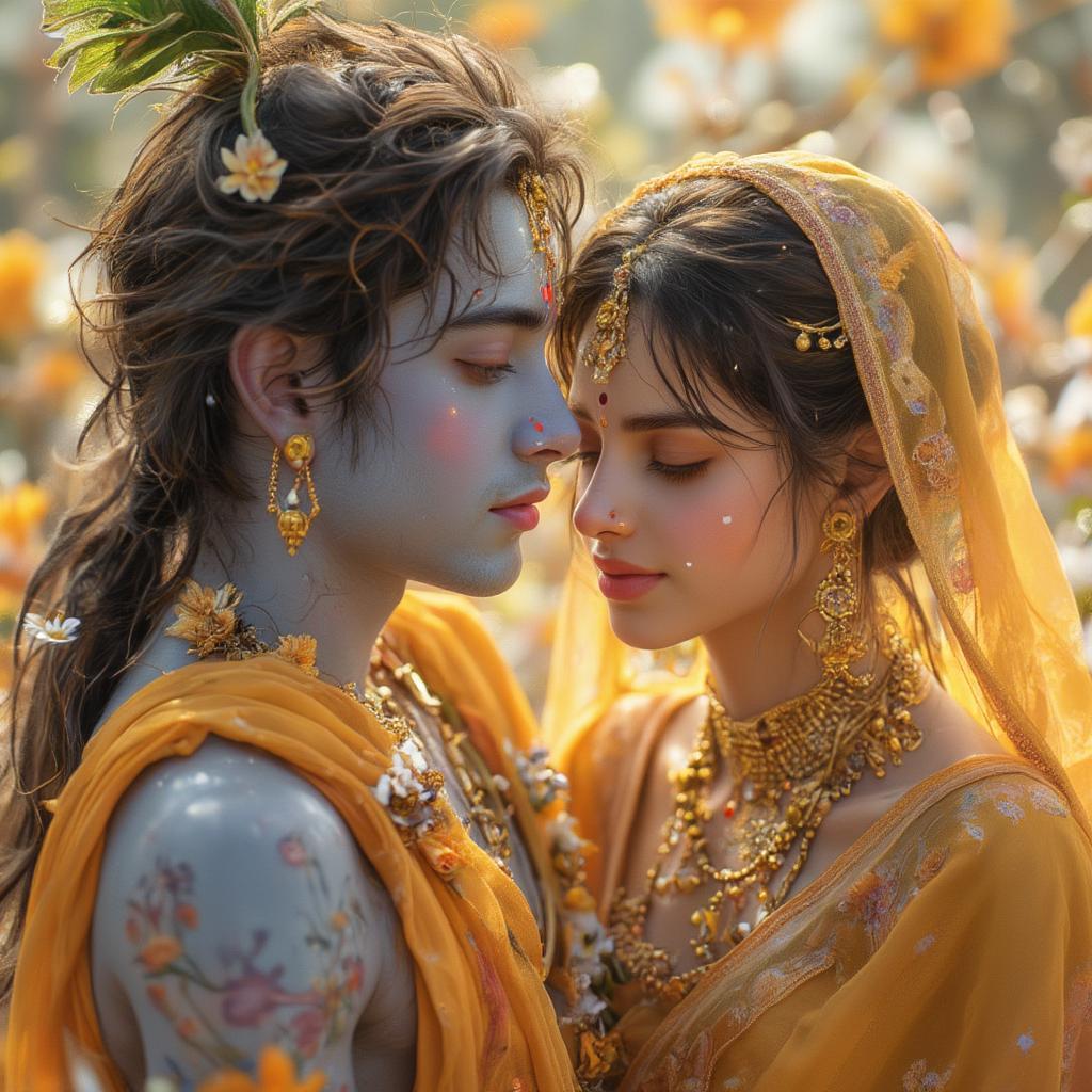 Sri Krishna and Radha: Divine Love