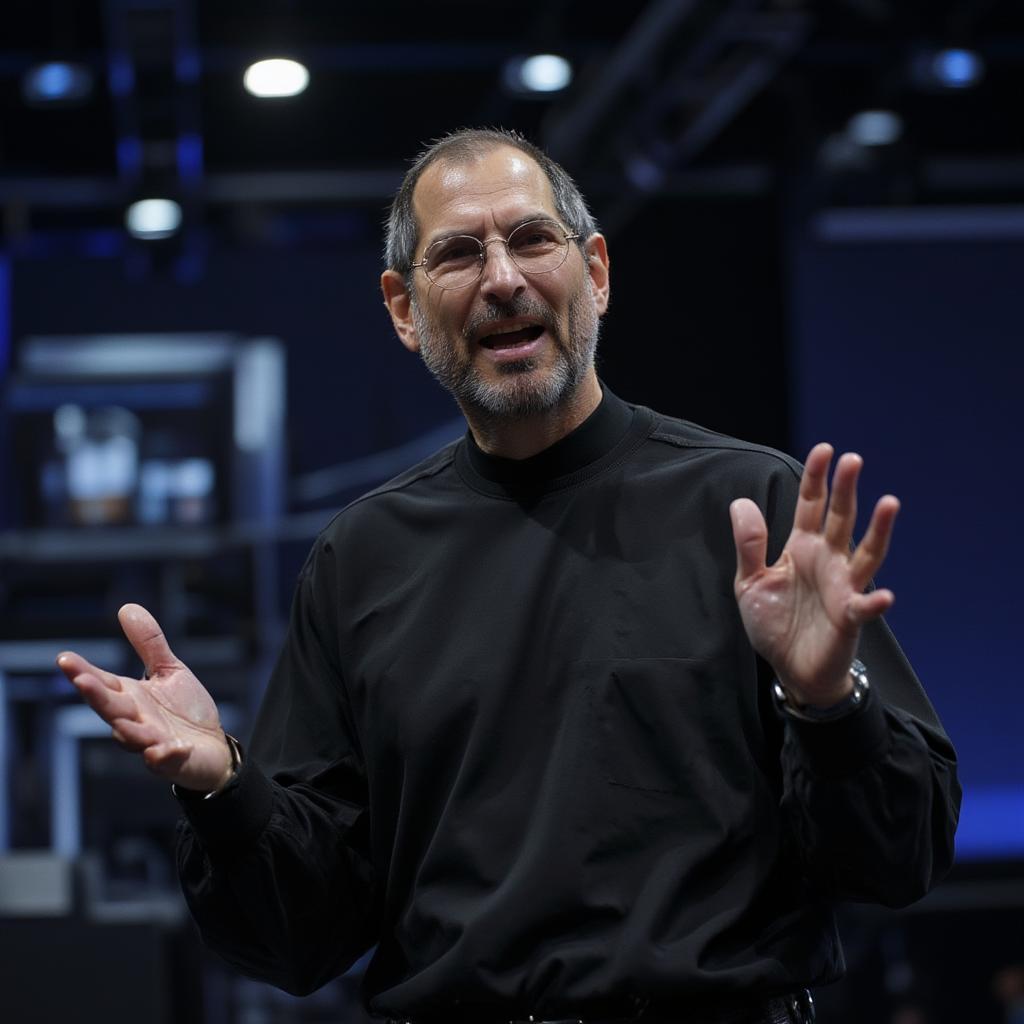 Steve Jobs passionately discussing his work